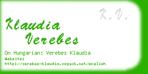 klaudia verebes business card